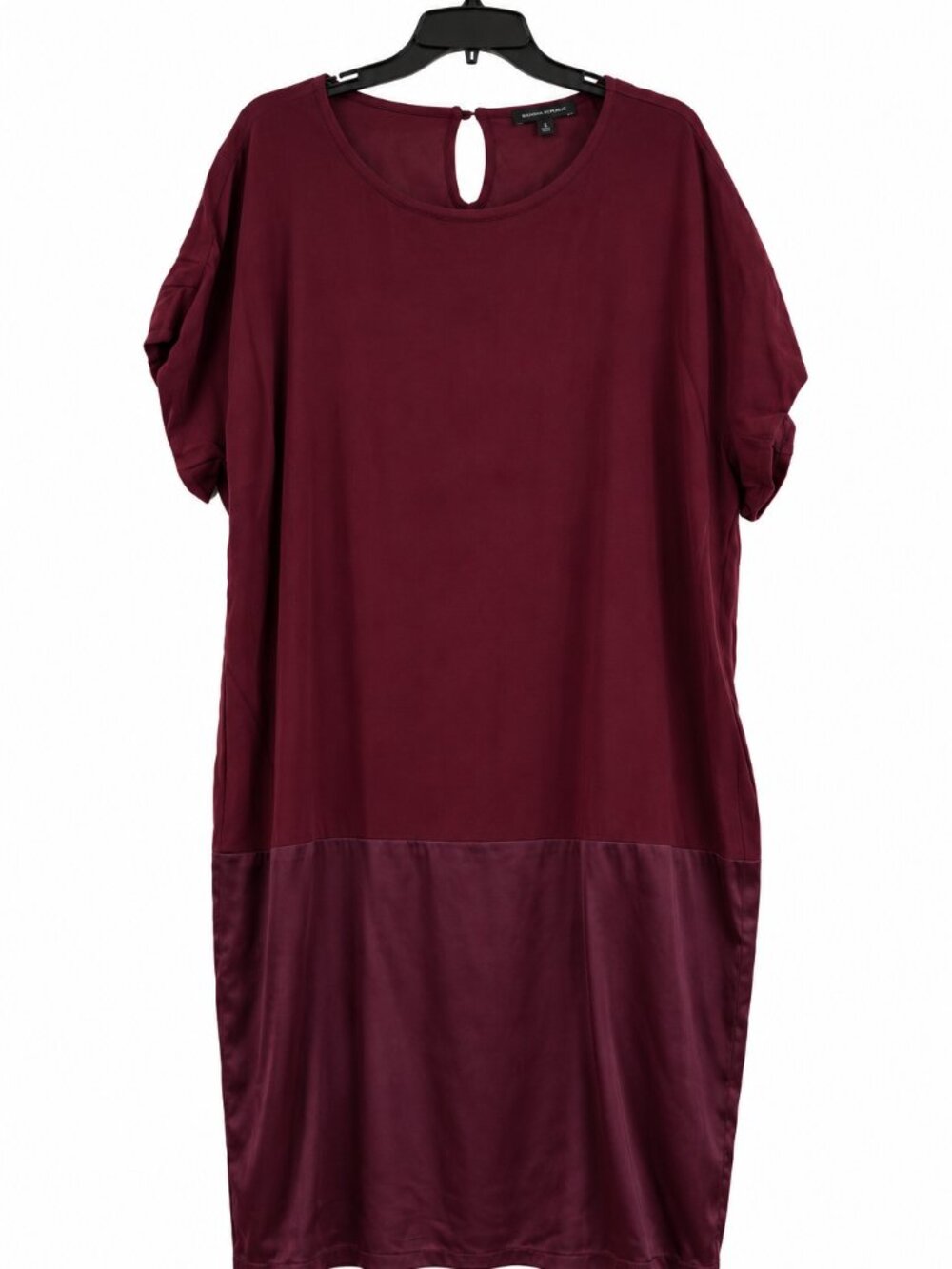 Universal Standard burgundy short-sleeve shift dress Large